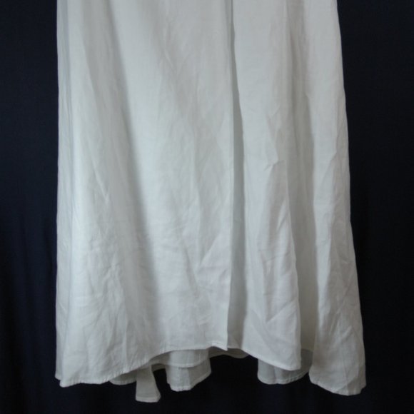 NEW REFORMATION Weiss Linen Wrap Maxi Dress in White Size L #321 - Picture 7 of 11